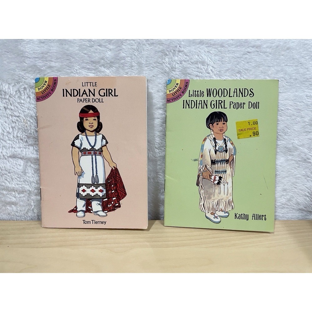 Vintage‎ Dover Indian Girl Paper Dolls Lot of 2 Uncut Tom Tierney